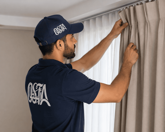 Curtain Installation Services in UAE تركيب الستائر في الإمارات